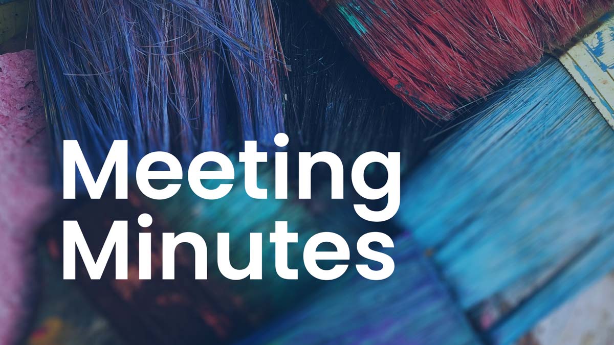 Meeting Minutes Paint Brushes Background. Meeting Minutes
